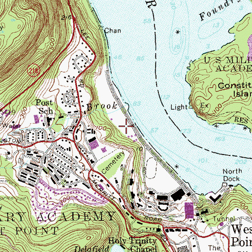 Topographic Map of Target Hill Athletic Field, NY