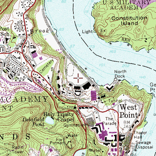 Topographic Map of North Athletic Field, NY