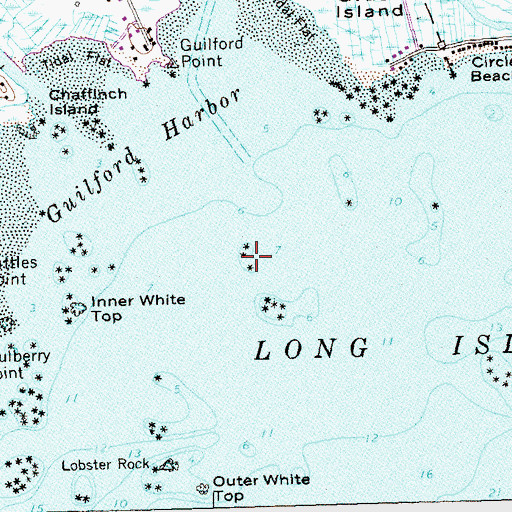 Topographic Map of Riding Rock, CT