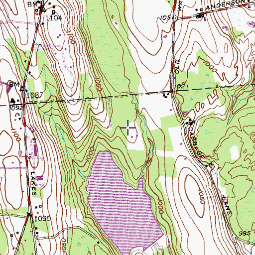 Topographic Map of Whelan Farms Airport, CT