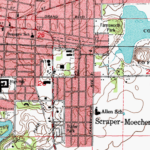 Topographic Map of Greater Love Missionary Baptist Church, IL