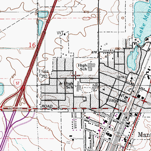 Topographic Map of Risen Savior Lutheran Church, IL
