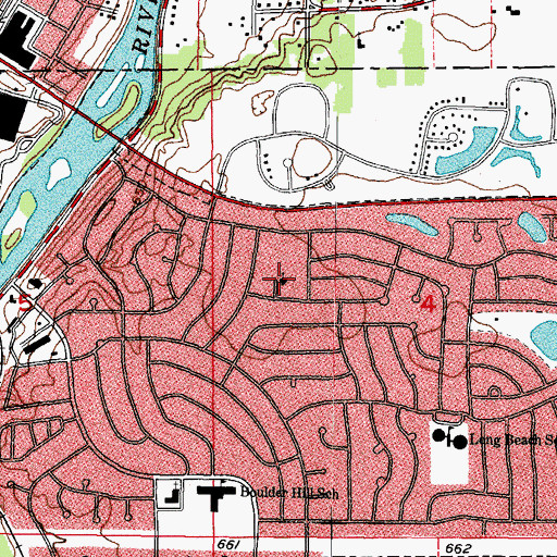 Topographic Map of Saint Luke's Lutheran Church, IL