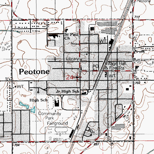 Topographic Map of Immanuel United Church of Christ, IL