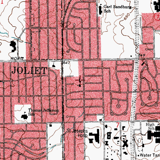 Topographic Map of Church of Jesus Christ of Latter Day Saints, IL