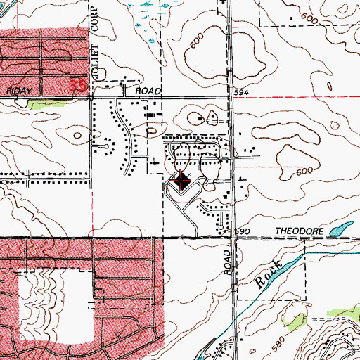 Topographic Map of First Assembly of God Church of Joliet, IL