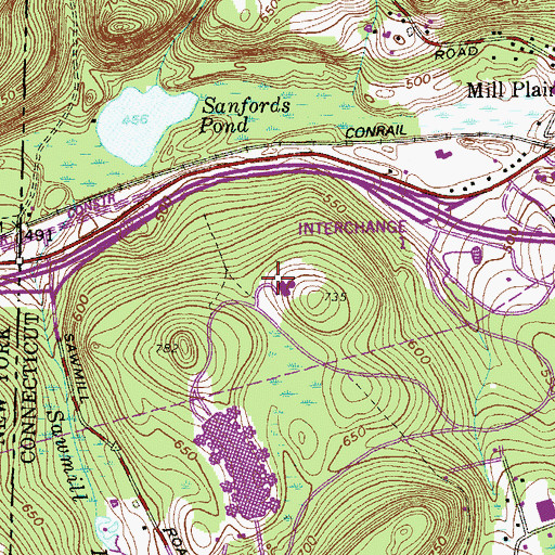 Topographic Map of Union Carbide Corp Heliport, CT