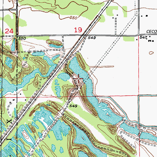 Topographic Map of Pit 1C Northern Mine, IL