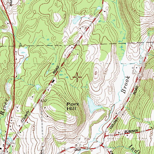 Topographic Map of Eastford Airport (historical), CT