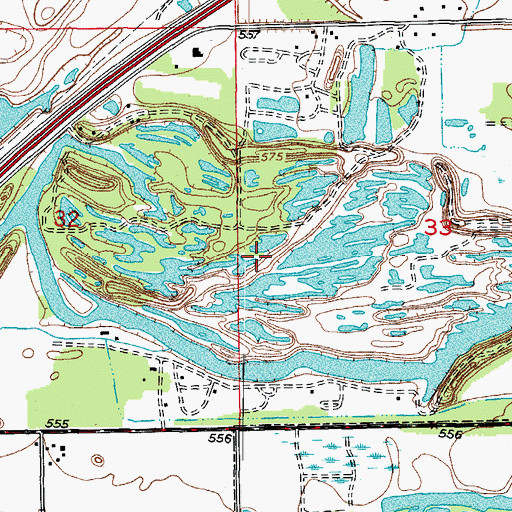 Topographic Map of Pit 2 Northern Mine, IL