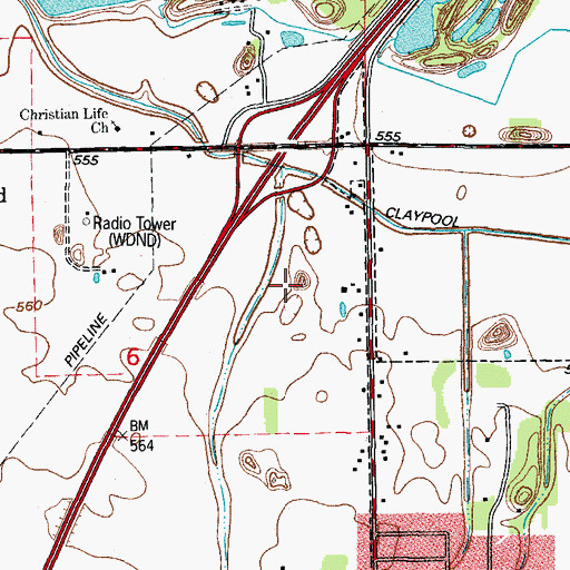 Topographic Map of L Mine, IL