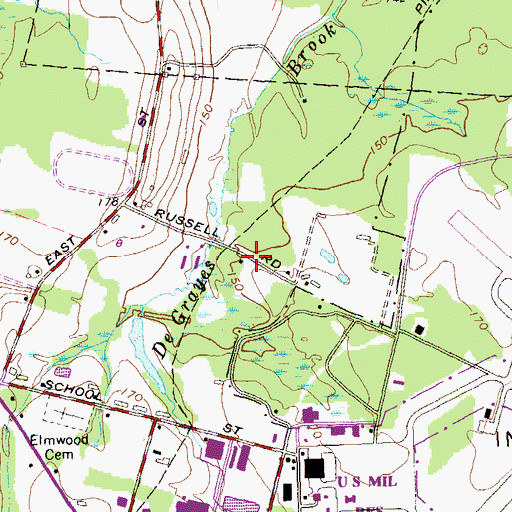 Topographic Map of Marks Heliport, CT