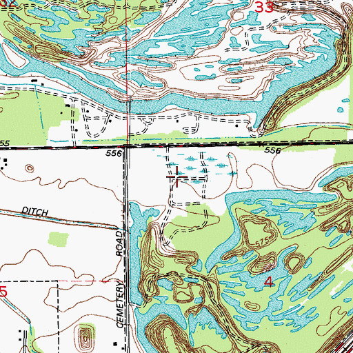 Topographic Map of Skinner Number 2 Mine, IL