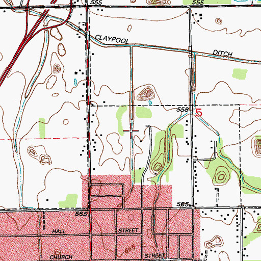 Topographic Map of D Mine, IL