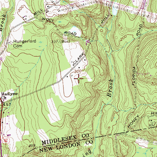 Topographic Map of Sanford Heliport, CT