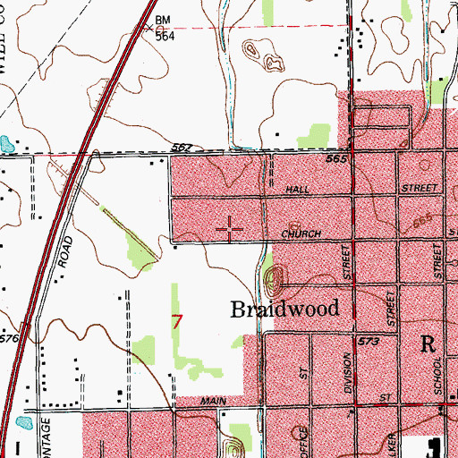 Topographic Map of G Mine, IL