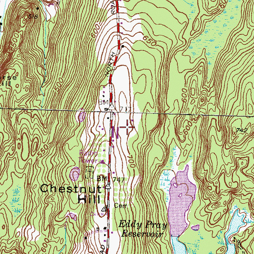 Topographic Map of Yankee Airstrip, CT