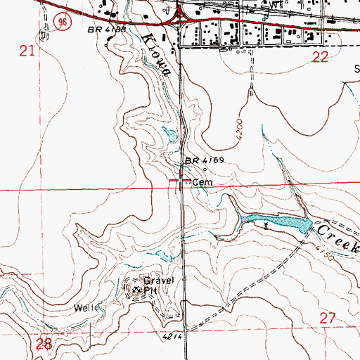Topographic Map of Eads Pioneer Cemetery, CO