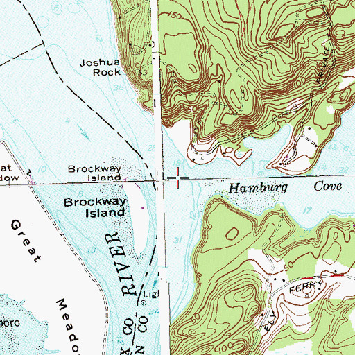Topographic Map of Fetske Seaplane Base, CT