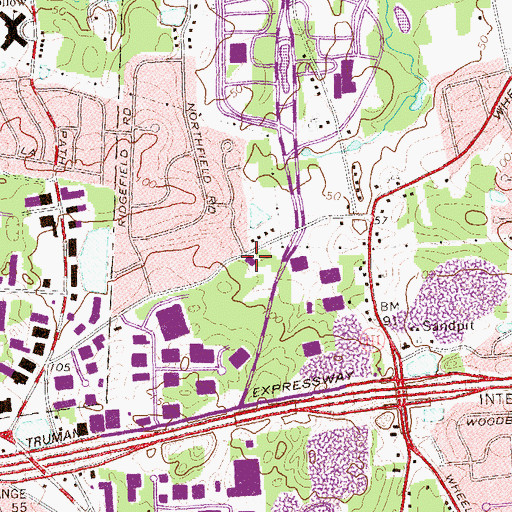 Topographic Map of Saint Thomas More Roman Catholic Church, NY