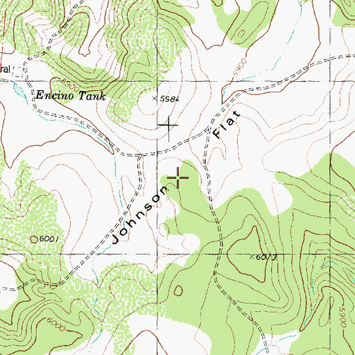 Topographic Map of Johnson Flat, AZ