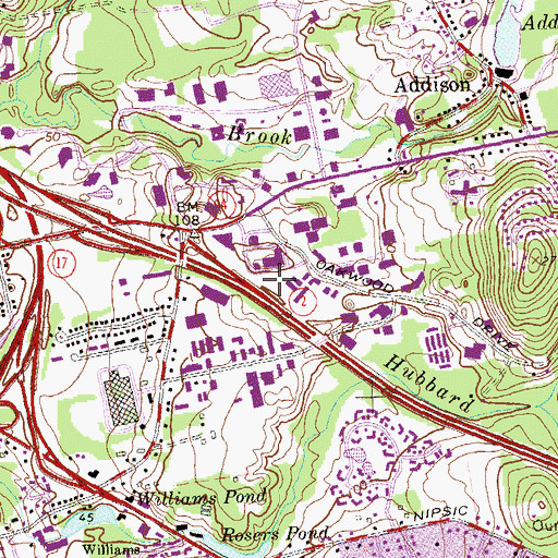 Topographic Map of Corporate Center Heliport, CT