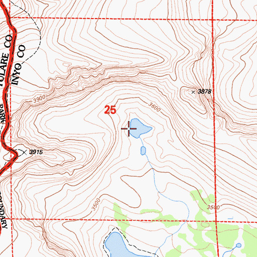 Topographic Map of Cottonwood Lake Number Six, CA