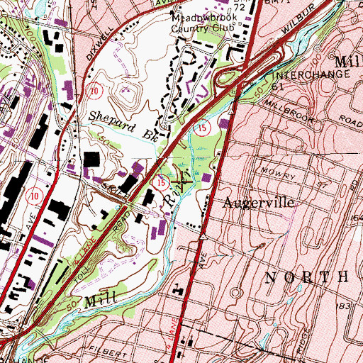 Topographic Map of Partyka Chevrolet Heliport, CT