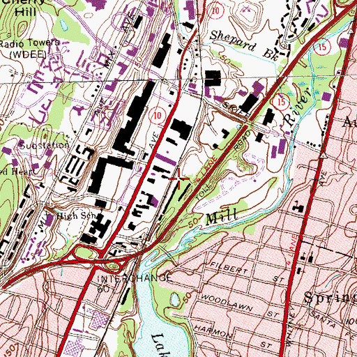 Topographic Map of Bob Thomas Ford Heliport, CT