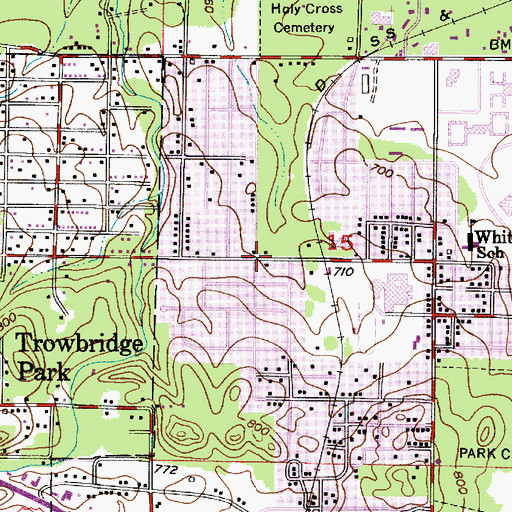 Topographic Map of Redeemer Lutheran Church, MI