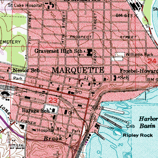 Topographic Map of Faith in Christ Fellowship, MI
