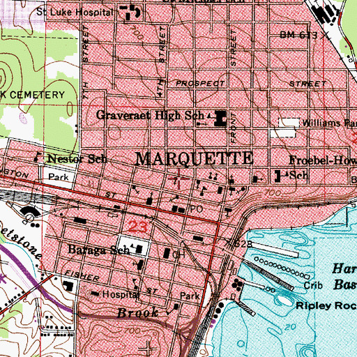 Topographic Map of Greek Orthodox Church of the Assumption, MI