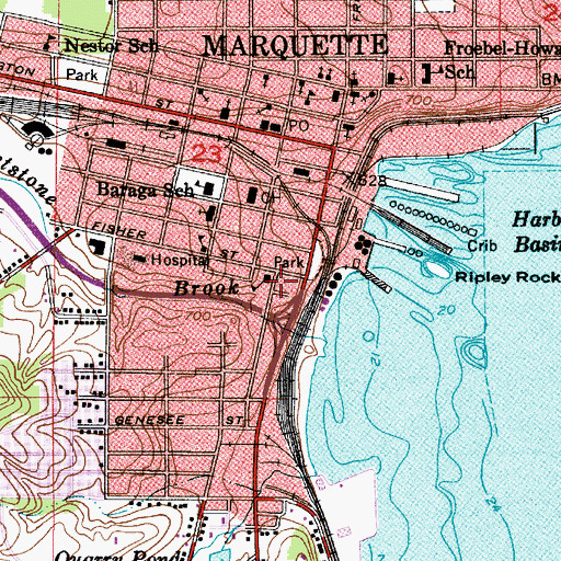 Topographic Map of New Life Church, MI