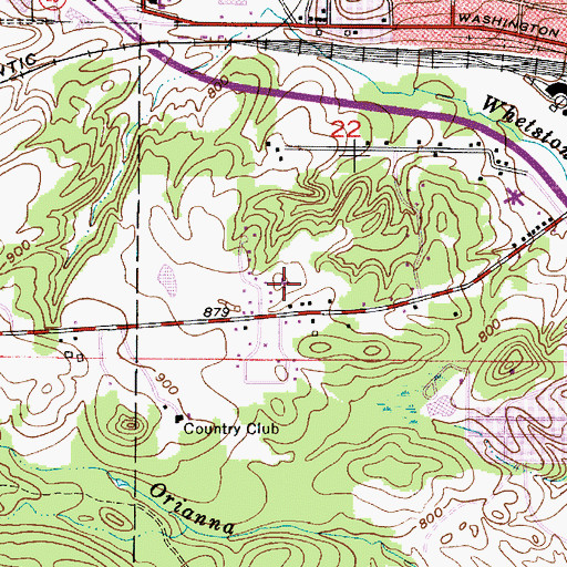 Topographic Map of Bethel Baptist Church, MI