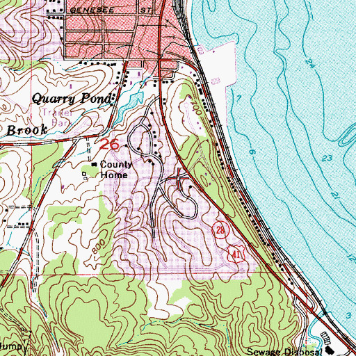 Topographic Map of Faith Evangelical Lutheran Church, MI