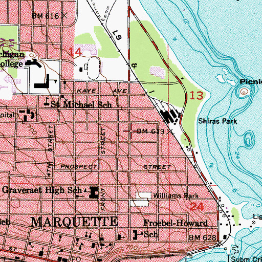 Topographic Map of Unity Church of Inner Peace, MI