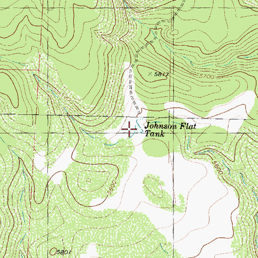 Topographic Map of Johnson Flat Tank, AZ
