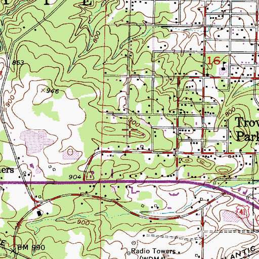 Topographic Map of Marquette Township Fire and Rescue, MI