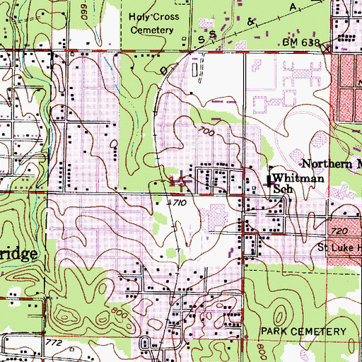 Topographic Map of Eye Associates of Marquette, MI
