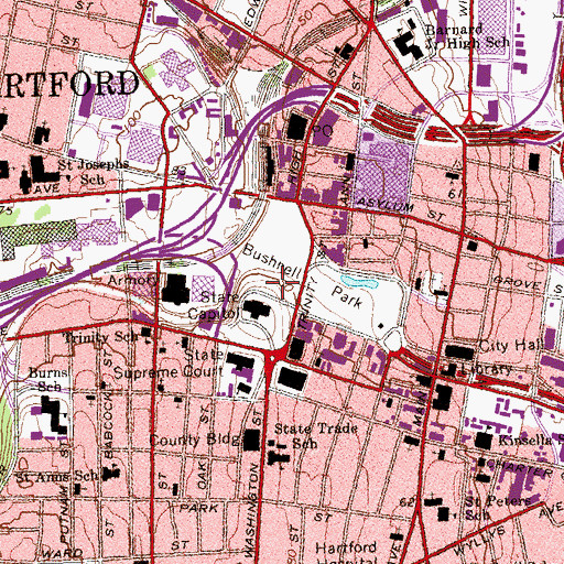 Topographic Map of State Emergency Heliport, CT