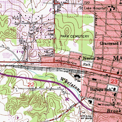 Topographic Map of Sunnyside Estates Community, MI