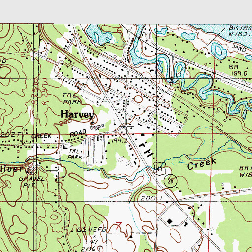 Topographic Map of Crossroads Christian Academy, MI