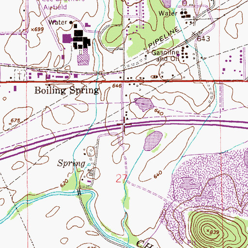 Topographic Map of Exit 188, AL