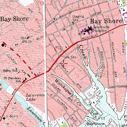 Topographic Map of Mayfair Nursing Home, NY