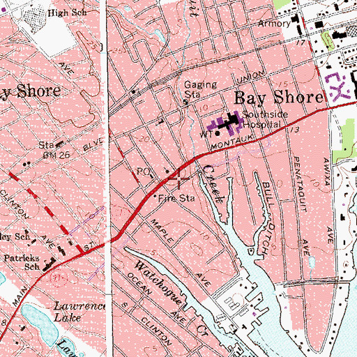Topographic Map of Soldier And Sailors Memorial Building, NY