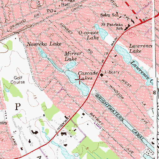 Topographic Map of Upper Cascade Lake, NY