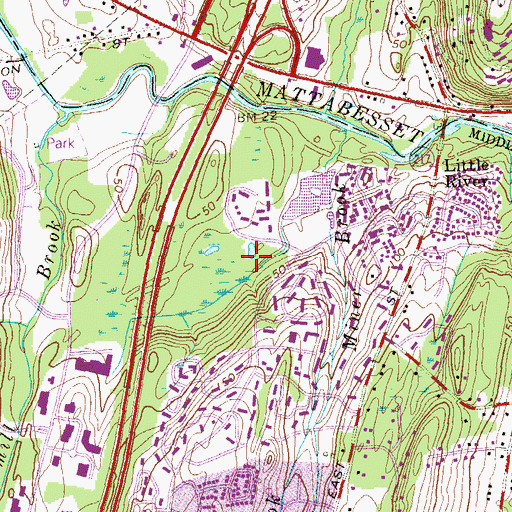 Topographic Map of Middletown Heliport, CT