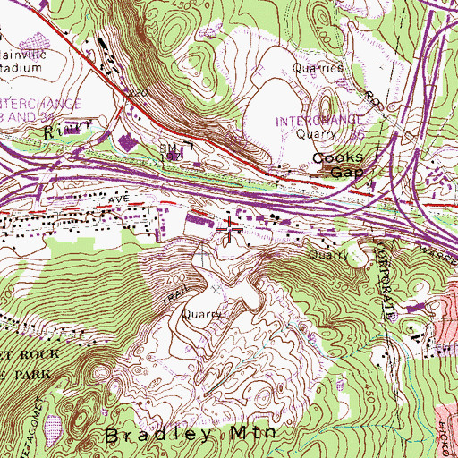 Topographic Map of Plainville Heliport, CT