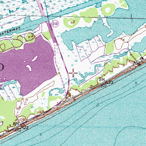 Topographic Map of North Topsail Beach Police Department, NC