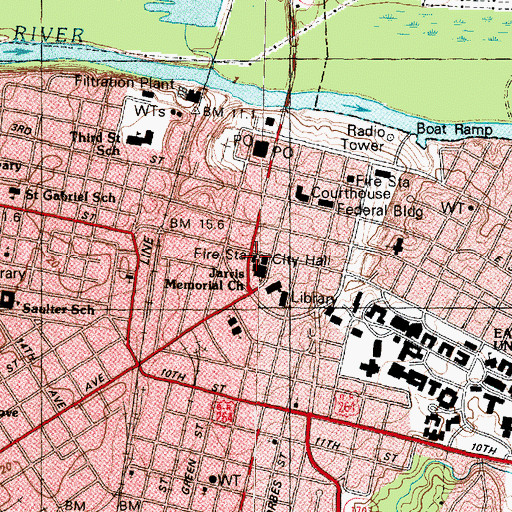 Topographic Map of Greenville Police Animal Control, NC